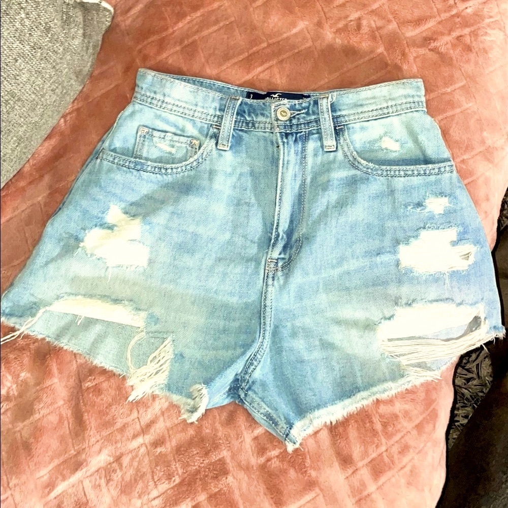 Hollister Distressed Denim Cutoff Jean Shorts